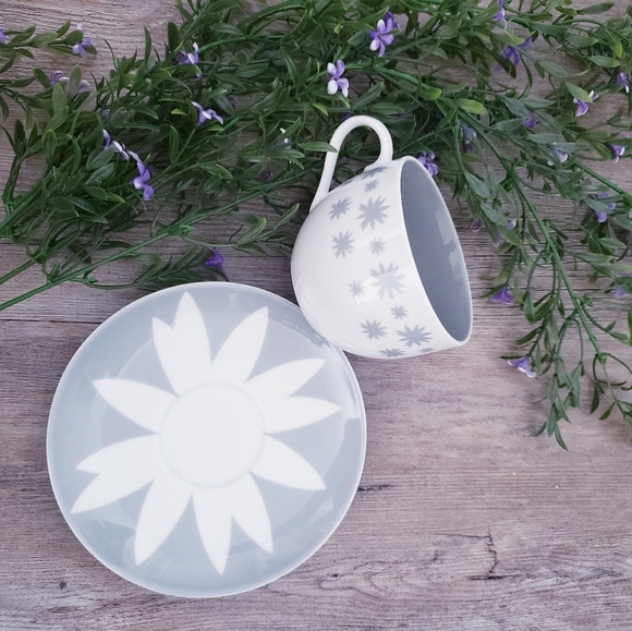 Davids Tea Other - DAVIDS TEA | Gray Tea Cup and Saucer